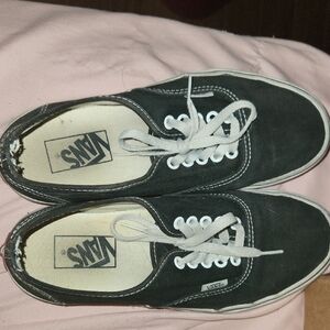 Vans Black and White Canvas Sneakers